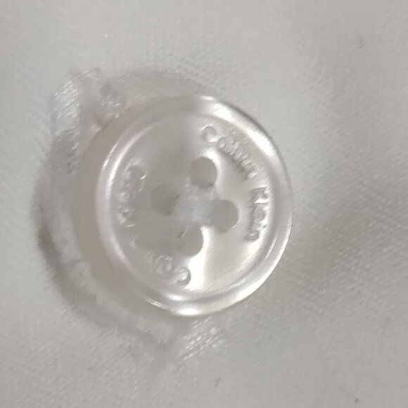 Calvin Klein White Slim Fit Performance Non-Iron Dress Shirt Men's Size 15 - Picture 6 of 13